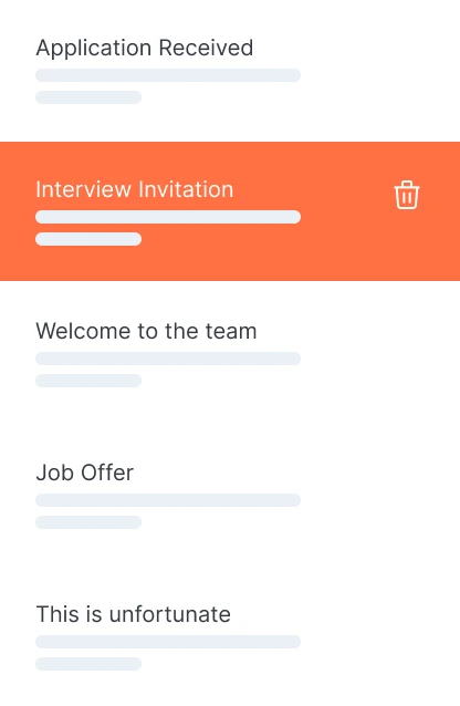 List of email templates